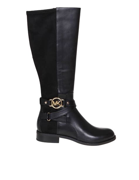 michael kors mercer is it leather|Michael Kors leather boots.